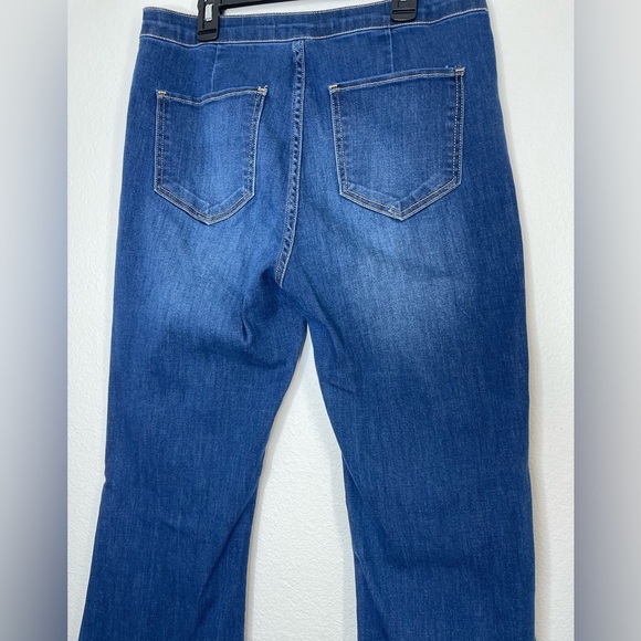 Kancan High-Rise Super Flare Denim Jeans Bell Bottom Hippie Boho Size 29 - Picture 9 of 12
